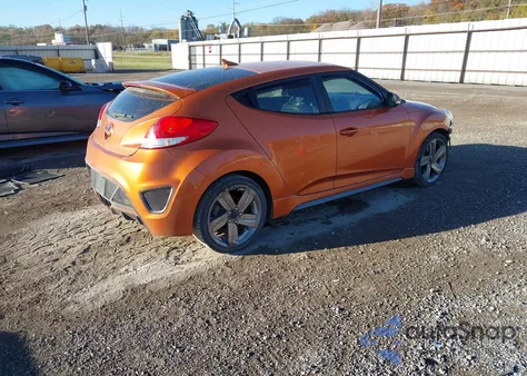 2015 Hyundai Veloster Turbo из США, поврежденный, VIN KMHTC6AE9FU224138